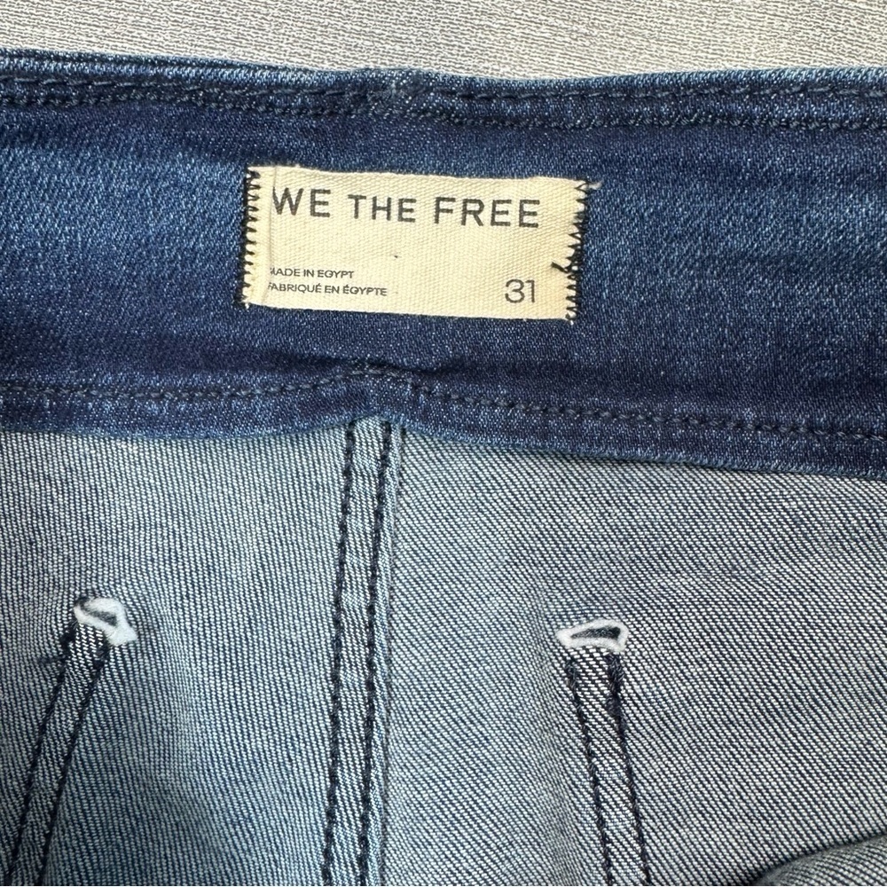NWT New Free People We The Free Level Up Slit Slim Flare Night Sky Jeans Size 31 - Picture 7 of 13